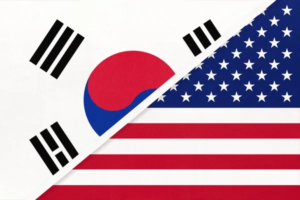 Zuid Korea Rok Verenigde Staten Van Amerika Usa Symbool Van — Stockfoto