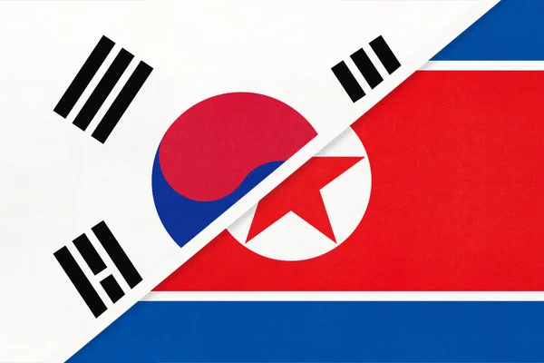 Zuid Korea Rok Noord Korea Noord Korea Symbool Van Nationale — Stockfoto