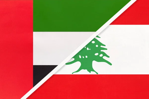 Verenigde Arabische Emiraten Vae Libanon Libanese Republiek Symbool Van Nationale — Stockfoto