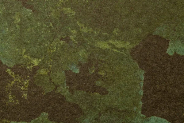 アブストラクトアートの背景暗褐色と緑 柔らかいオリーブのグラデーションを持つキャンバス上の水彩画 カーキ色のパターンを持つ紙の上の作品の断片 テクスチャの背景 — ストック写真