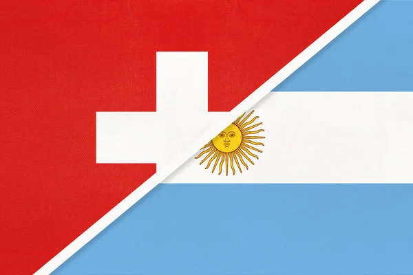 Schweiz Oder Schweizerische Eidgenossenschaft Und Argentinien Oder Argentinische Republik Symbol — Stockfoto