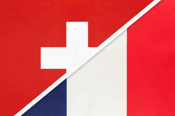 Suisse Confédération Suisse France République Française Symbole Des Drapeaux Nationaux — Photo