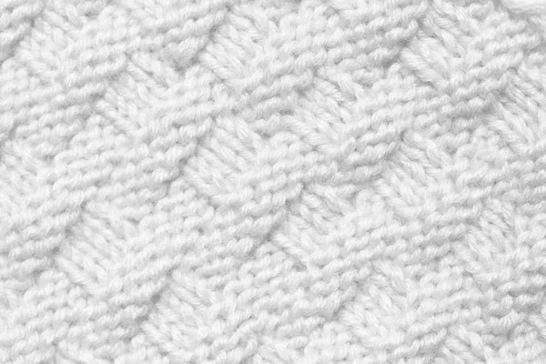 Texture knitted white cloth. Handmade.
