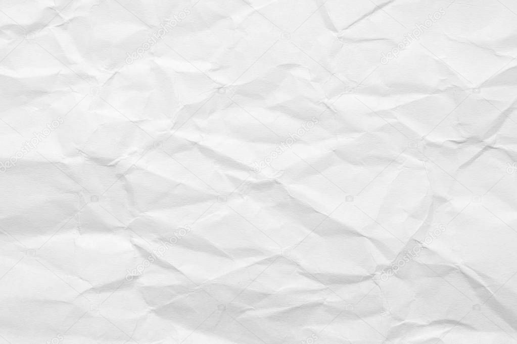 The background is white. Texture of paper with kinks and dents, old and dilapidated.