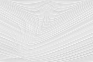 Beyaz zemin 3 boyutlu, muhteşem bir soyut dizayn ile dalga elementleri, modern duvar kağıdı tarzında çizgilerin dokusu. Düğün töreni ya da iş sunumu için açık gri şablon.