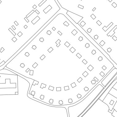 Part of urban plan of a town. Vector map for your design. vector