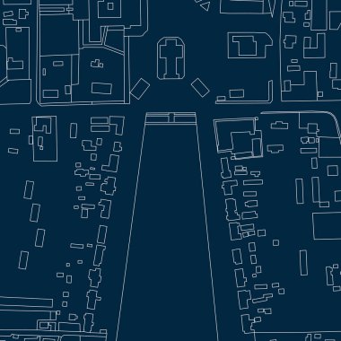 Şehir meydanı. Soyut topografik harita. Şehir manzarası. Vektör planı.