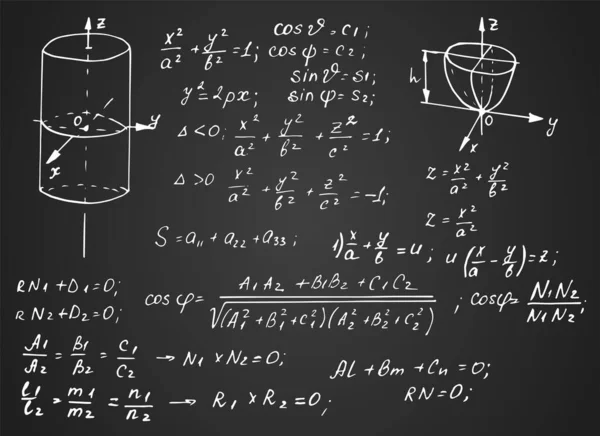 Vintage Scientific Educational Background Trigonometry Law Theory Mathematical Formula Equation — Stock Vector