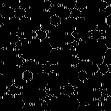 Kimyasal formül ve karatahtadaki ana hatlar. Vektör el kusursuz desen çizdi. Bilimsel ve eğitim geçmişi. 