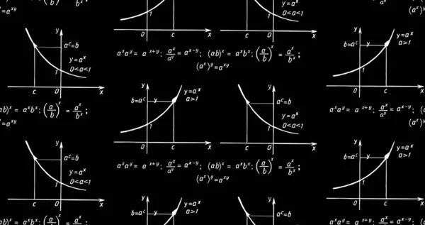 Retro Vzdělávání Vědecké Zázemí Matematická Teorie Matematický Vzorec Rovnice Schéma — Stockový vektor