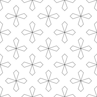 Eski, pürüzsüz desen çiziyor. Geometrik eski duvar kağıdı. Vektör siyah ve beyaz dokusu. 