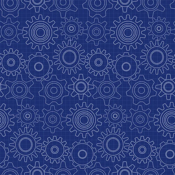 Mechanical Vector Background Gears Cogs Technologie Vectorielle Modèle Sans Couture — Image vectorielle