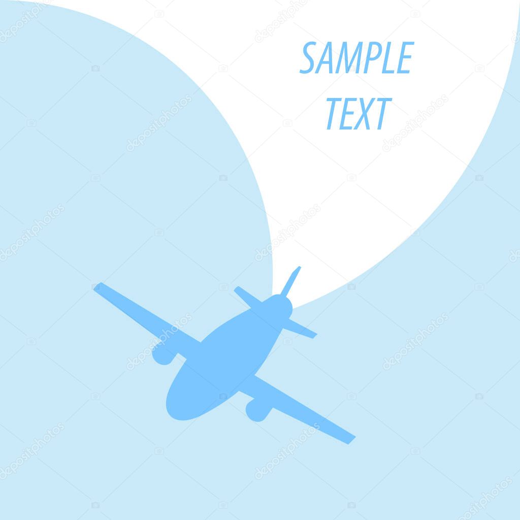 Vintage background with plane for your design. Vector Illustration. Travel theme.