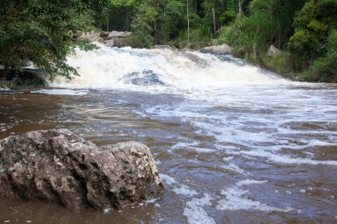 Yağmur ormanlarında Brezilya şelalesi