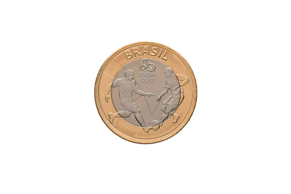 Олімпійські Ігри Комерована Бразільська Монета — стокове фото