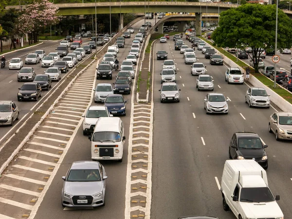 Sao Paulo Brasilien Oktober 2018 Der Autoverkehr Auf Den Straßen — Stockfoto