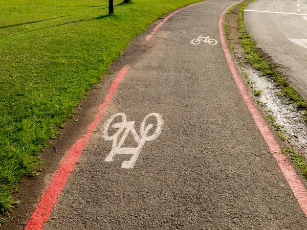 Cartel Carril Bici Las Calles — Foto de Stock