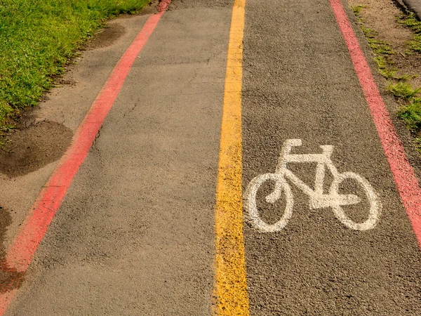 Cartel Carril Bici Las Calles — Foto de Stock