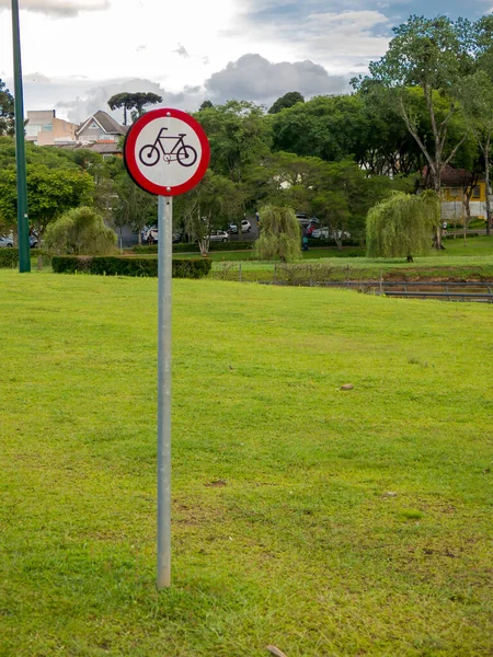 Sinais Ciclovia Brasil — Fotografia de Stock