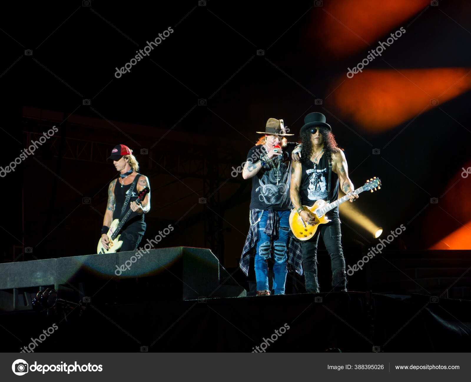 Curitiba Brazil Ноября 2016 Года Концерт Duff Mckagan Axl Rose.