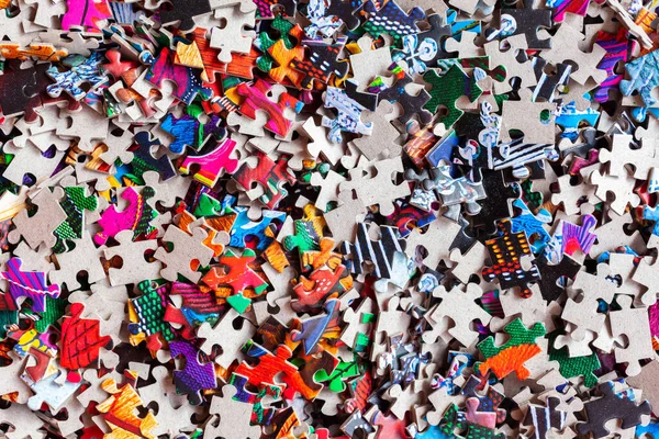 Pezzi Smontati Puzzle Colorati — Foto Stock