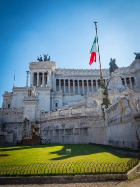 Heykel ve Vittoriano'ya Sarayı Roma, İtalya, Avrupa'nın eski güzel mimari