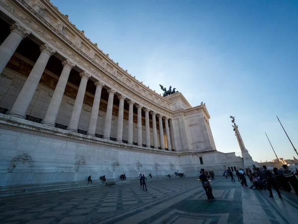 Statues Old Beautiful Architecture Vittoriano Palace Rome Italy Europe — Stock Photo, Image