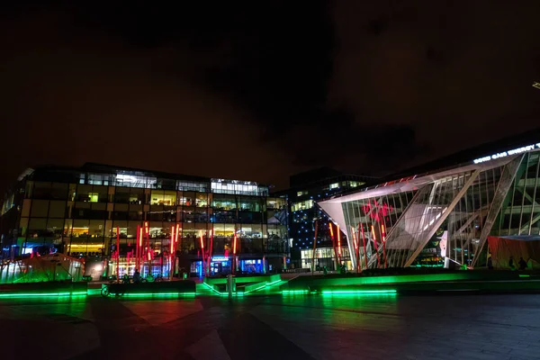 Visão Noturna Cidade Irlanda — Fotografia de Stock