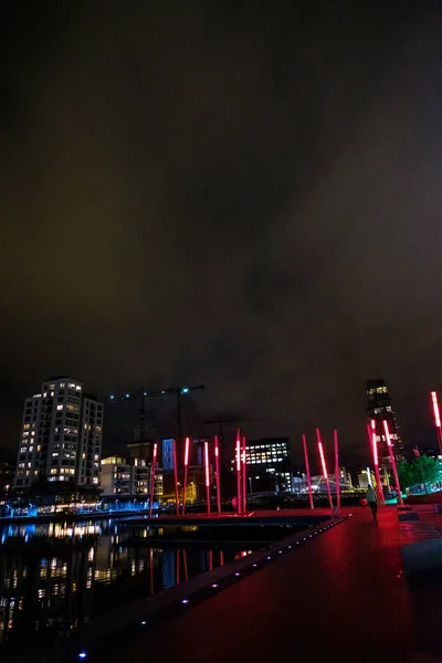 Ночной Вид Город Ирландии — стоковое фото