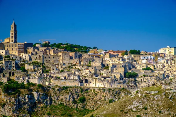 Stadsbilden Antika Staden Matera Regionen Basilicata Italien — Stockfoto