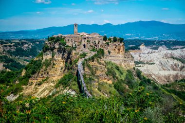 Eski kale Matera antik kenti Basilicata, İtalya 