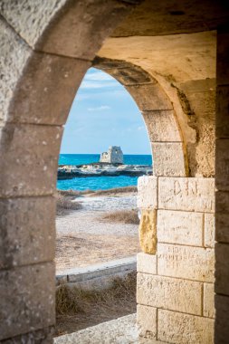 Antik Basilicata, İtalya Matera köyde yapı kıyı 