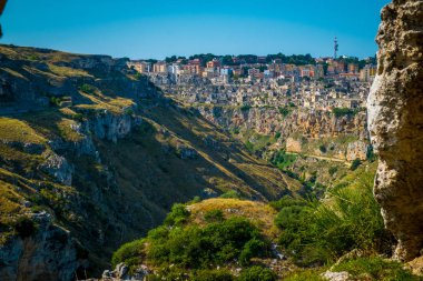 Matera antik kenti Basilicata, İtalya 