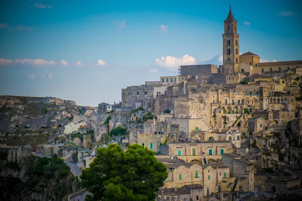 Stadsgezicht Van Oude Stad Van Matera Regio Basilicata Italië — Stockfoto