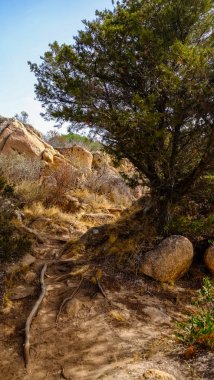 Dağları ve kayaları olan dağ manzarası