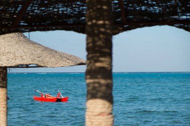 Fransa 'nın Korsika şehrinde kıyı manzarası
