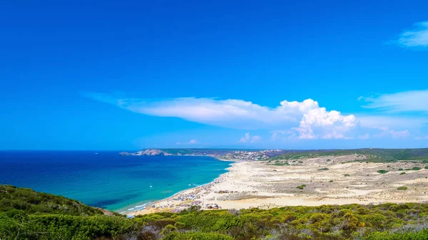 Piaszczysta Plaża Lecie Wakacjach Korsyce Francja — Zdjęcie stockowe