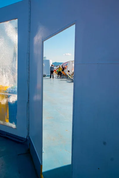 view of the window in boat