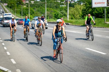 Poltava, Ukrayna - 18 Mayıs 2019: Yerel halk 