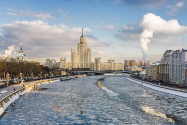 Moskova Nehri parkta Red Square, Moskova, Rusya yakınındaki 
