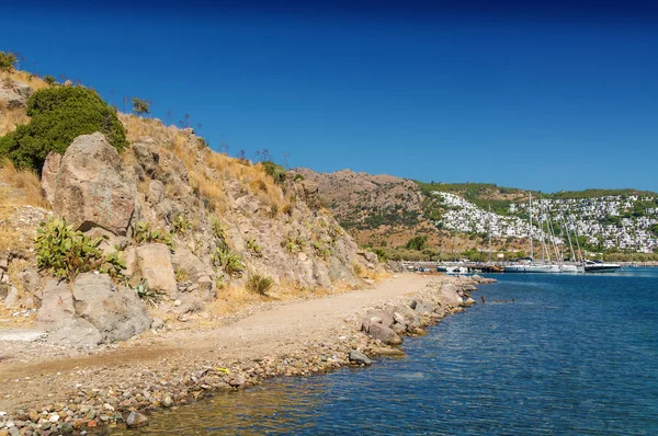 Sunny Beach Bodrum Muğla Türkiye Yakın Ortakent Adlı Görünümünü — Stok fotoğraf