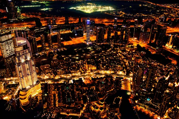 Ввечері Вночі Переглянути Сучасних Dubai Єднані Арабські Емірати — стокове фото