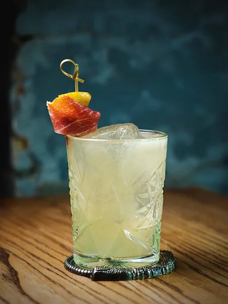 Cocktail Pêra Italiana Decorada Com Bacon Pêra — Fotografia de Stock