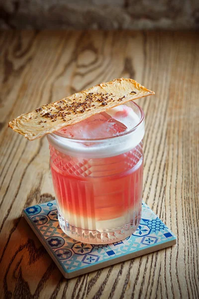 Cocktail Álcool Mesa Bar — Fotografia de Stock