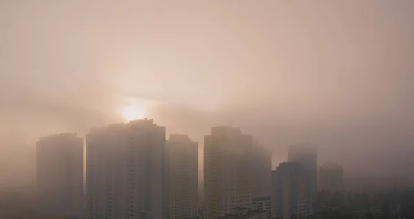 Smog Cidade Urbana — Fotografia de Stock