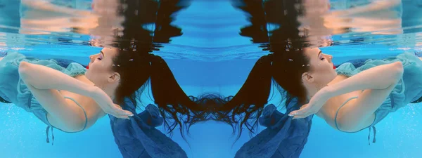 Surrealistisch Concept Kunst Blauw Abstract Futuristische Ultraviolet Patroon Van Mooie — Stockfoto