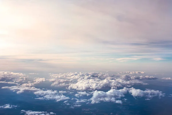 Красивый Удивительный Вид Небо Самолета — стоковое фото