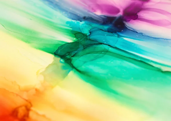 Abstract Rainbow Colorful Background Wallpaper Mixing Acrylic Paints Modern Art — Stock Photo, Image