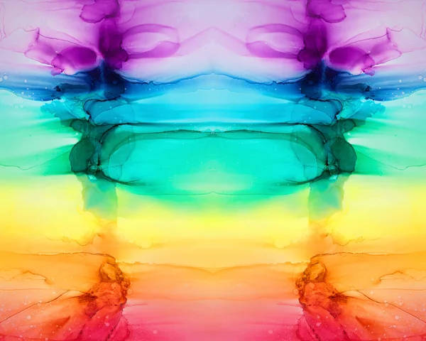 Abstract Regenboog Kleurrijke Achtergrond Behang Het Mengen Van Acrylverf Moderne — Stockfoto