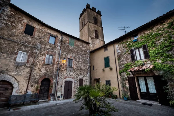 Montemerano Tuscany Small Medieval Village Maremma Montemerano 12Th Century Town — Stock Photo, Image